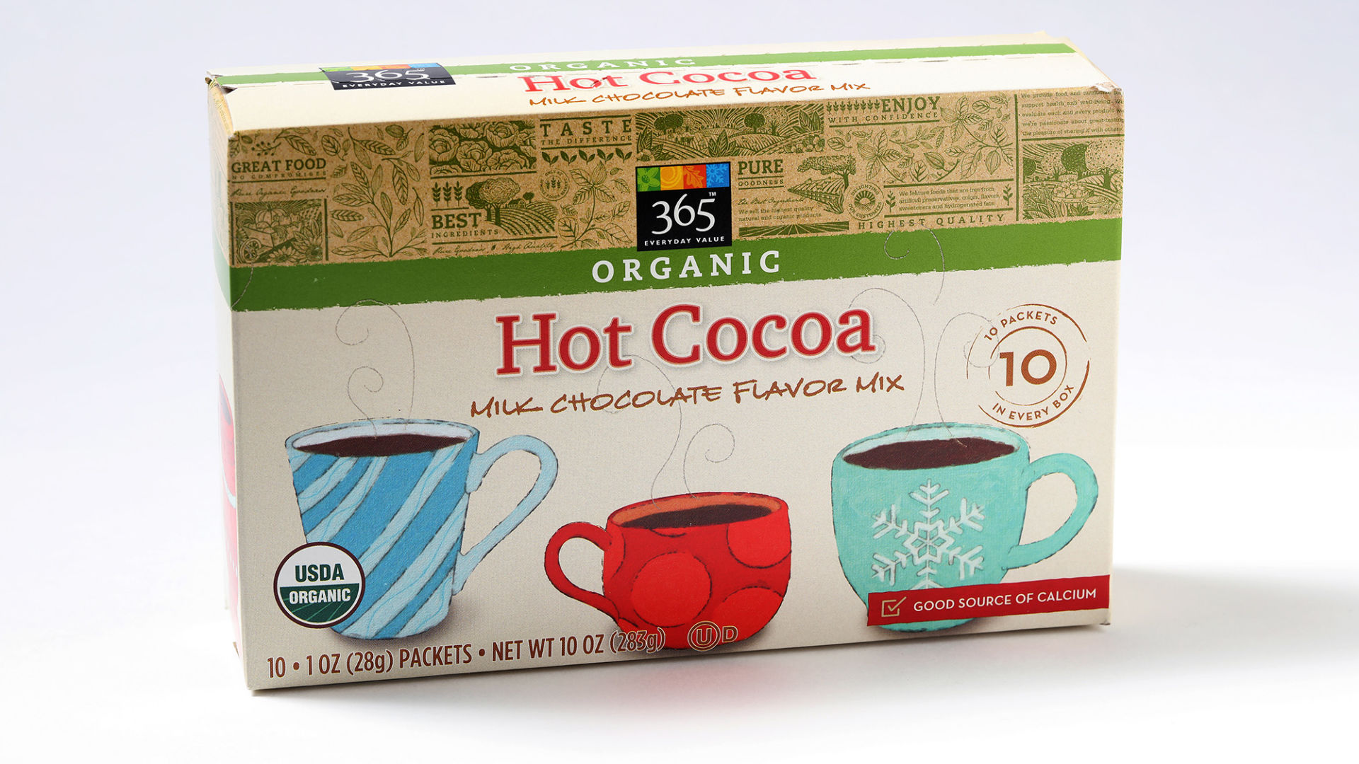 5. 365 Organic Hot Cocoa Milk Chocolate Flavor Mix